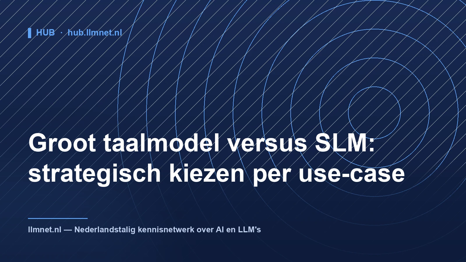 Illustratie: Groot taalmodel versus SLM: strategisch kiezen per taak