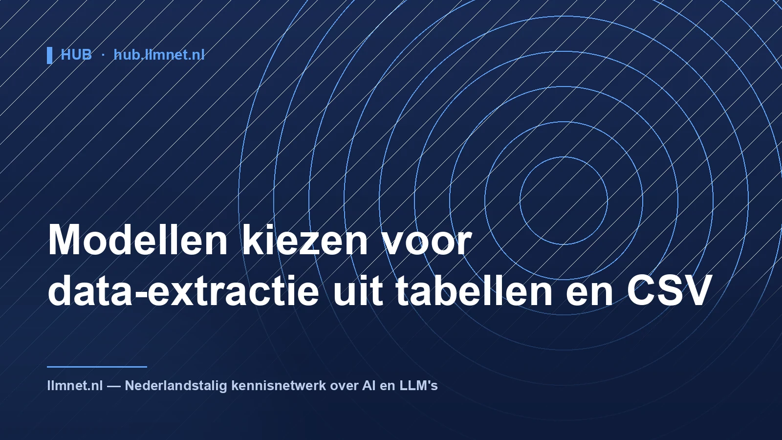 Illustratie: Modellen kiezen voor data-extractie uit tabellen en CSV