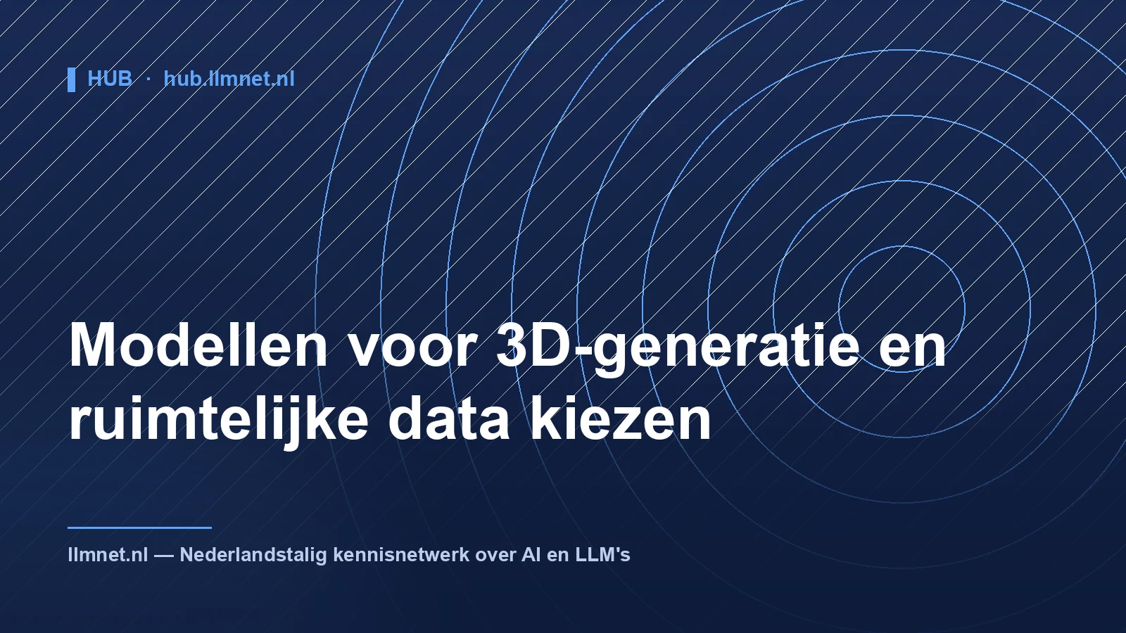 Modellen voor 3D-generatie en ruimtelijke data kiezen