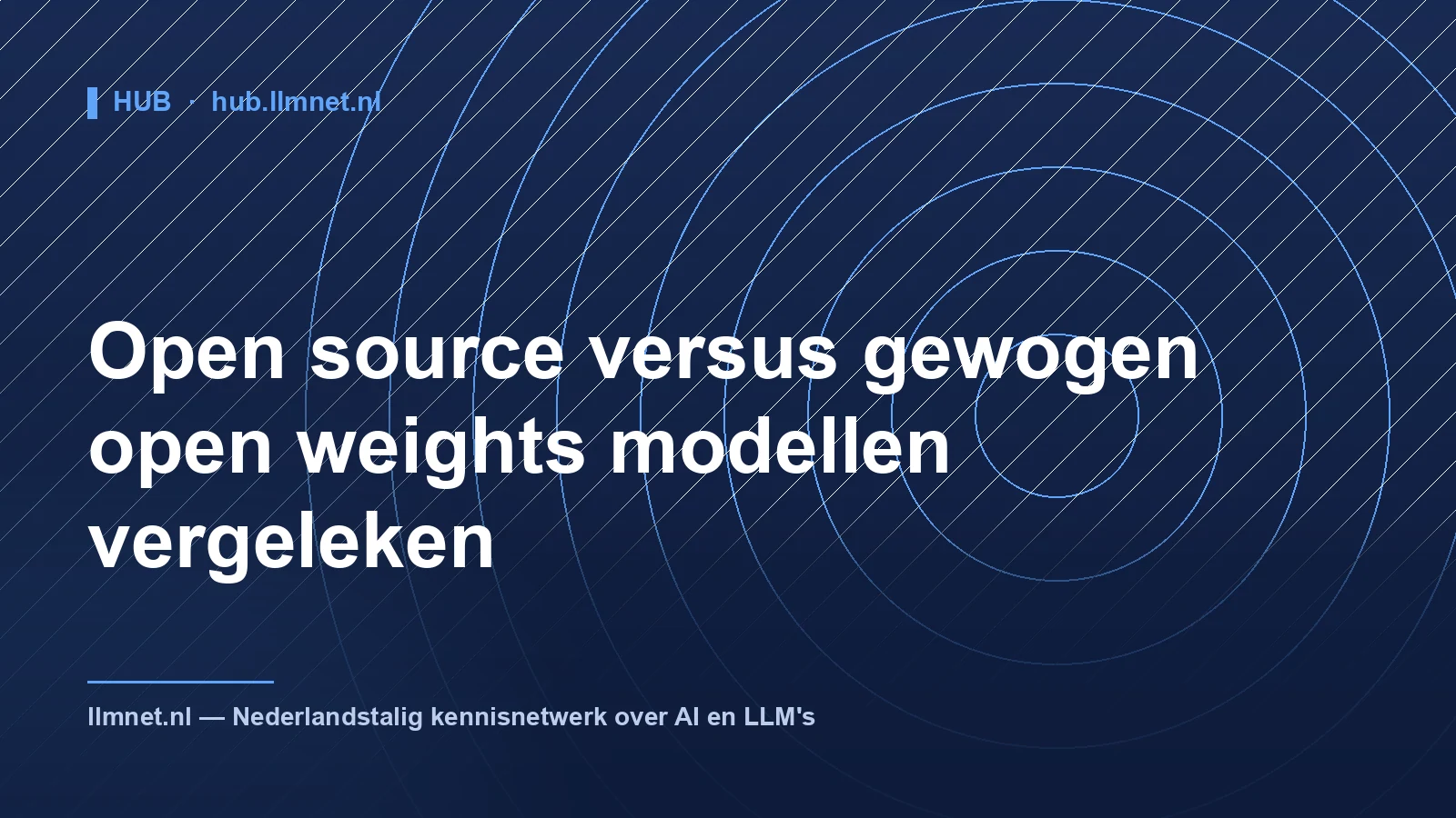 Illustratie: Open source vs open weights modellen vergeleken